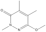 Molecular Structure of 185746-16-1 (3(2H)-Pyridazinone, 6-methoxy-2,4,5-trimethyl-)